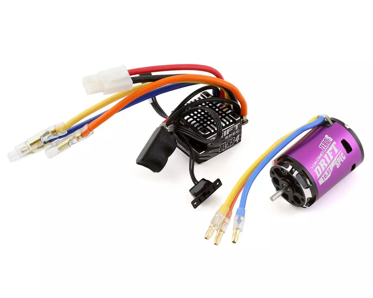 Yokomo BL-RS4 Drift Spec Sensored Brushless ESC/Zero S Drift Spec Motor Combo (10.5T) (Purple)