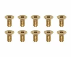 Yokomo 3x6mm Brass Flat Head Screws (10)