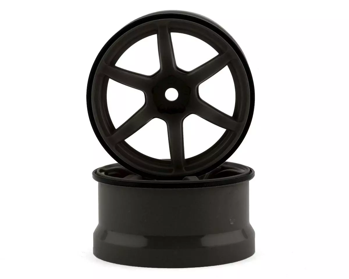 Yokomo 12mm Hex Racing Performer High Traction RWD Drift Wheels (Titanium) (2) (6mm Offset)