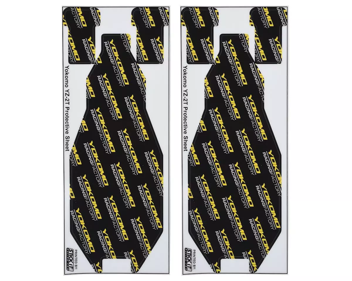 Yokomo YZ-2T Thick Precut Chassis Protector Sheet (Black) (2)