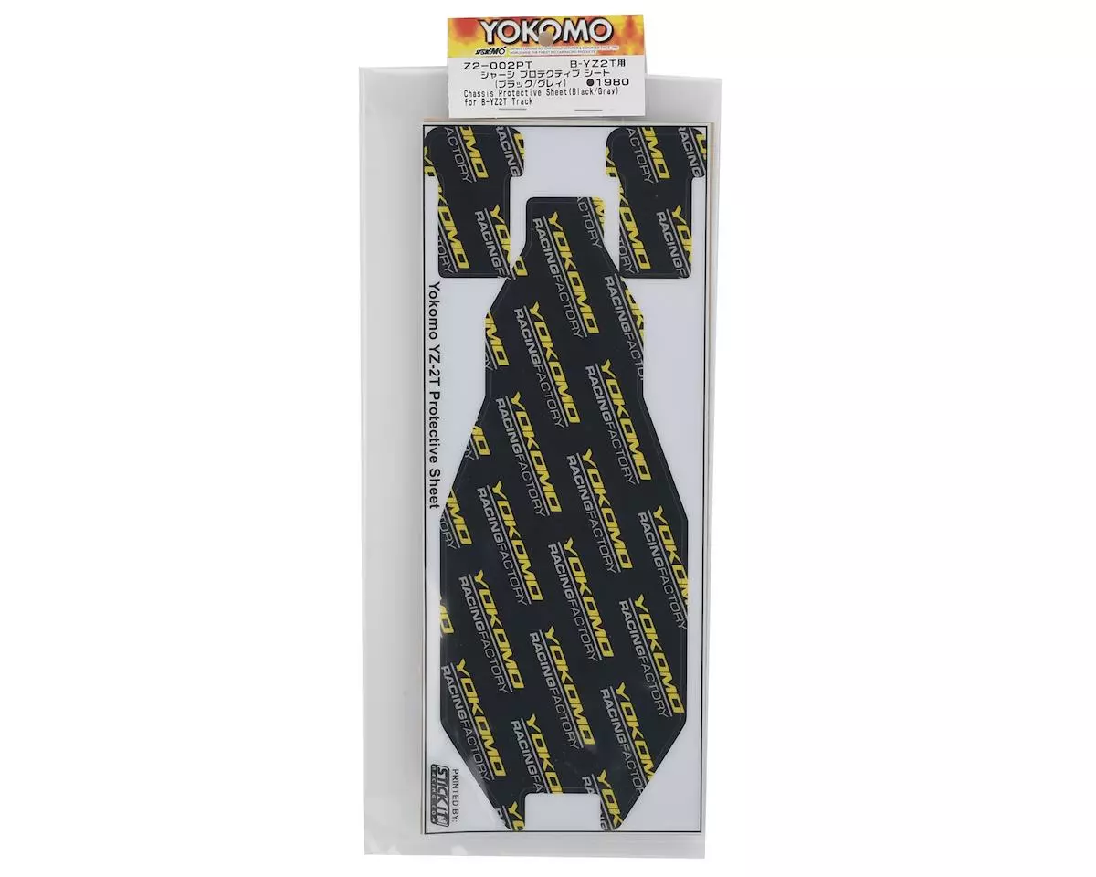 Yokomo YZ-2T Thick Precut Chassis Protector Sheet (Black) (2) - Image 2