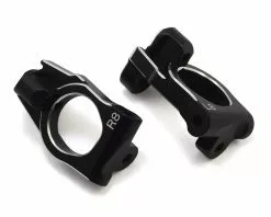 Yokomo YZ-4 SF Aluminum Front Steering Hub Carrier (Black) (2) (8°)