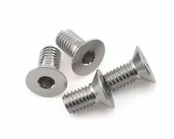 Yokomo 3x6mm Aluminum BD9 Flat Head Hex Screw (4)