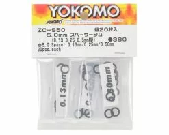 Yokomo 5mm Spacer Shim Set (0.13mm, 0.25mm & 0.50mm)