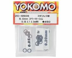 Yokomo 5x8mm Spacer Shim Set (0.05, 0.1 & 0.2mm)
